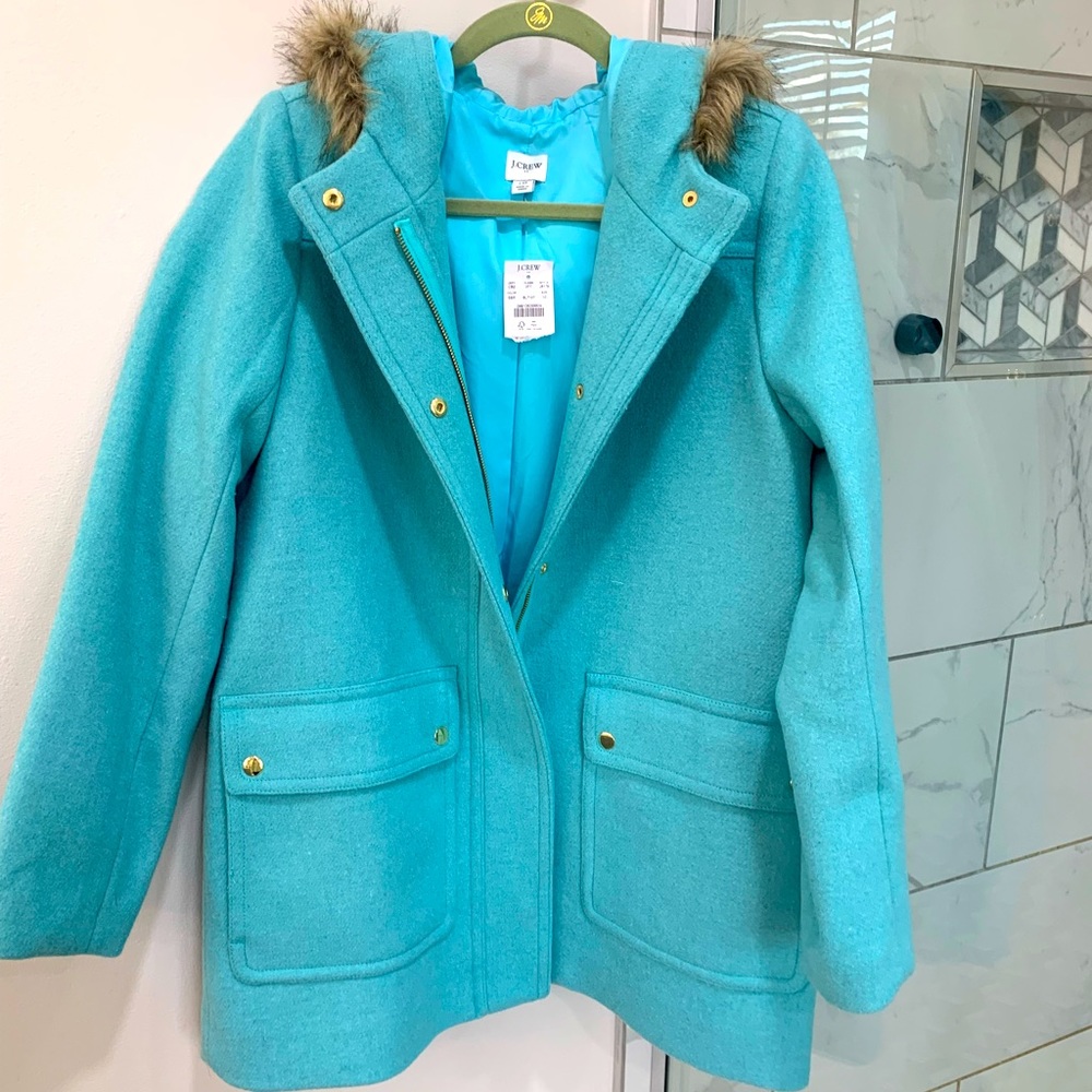 J. CREW Tiffany Blue Coat